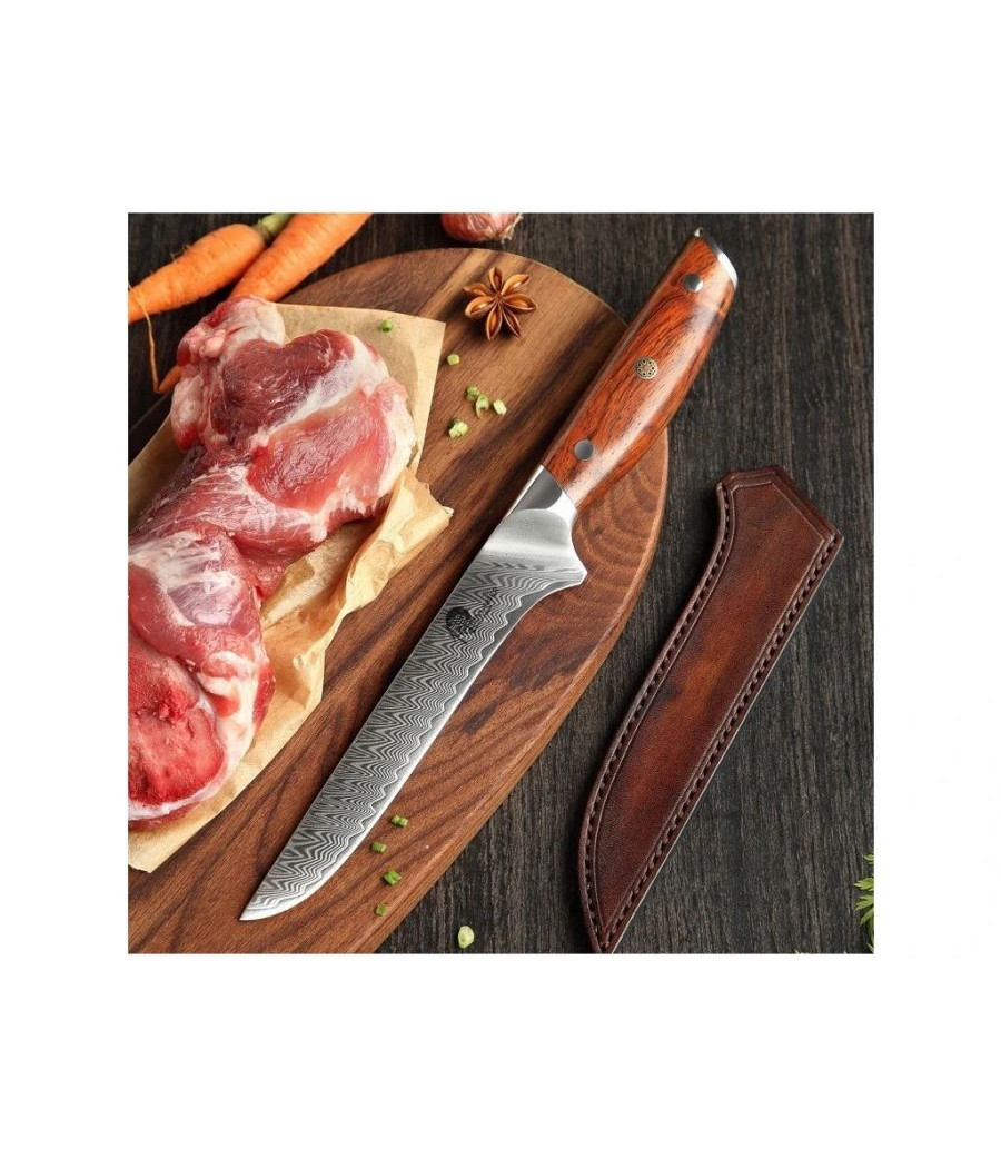 Vykosťovací nůž Dellinger Rosewood Boning Damascus, 16 cm