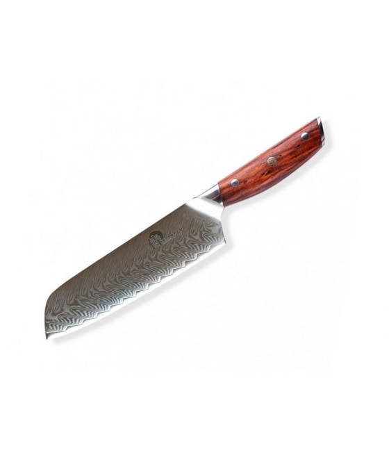 Santoku nůž Dellinger Rosewood Damascus, 17,5 cm