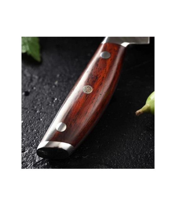 Univerzální nůž Dellinger Rosewood Utility Damascus, 13 cm