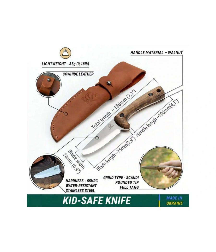 BeaverCraft nůž BSH Kid Safe Knife