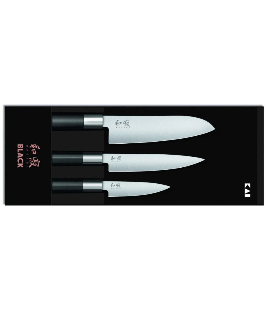 KAI sada kuchyňských nožů Wasabi Black Set 67S-310