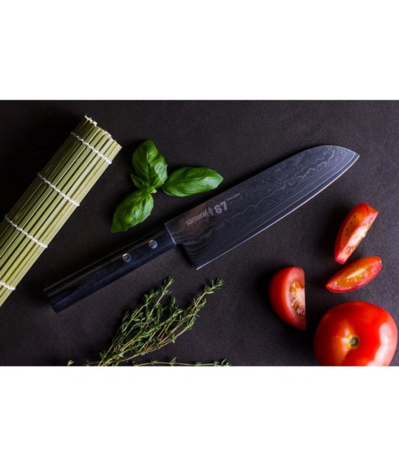 Kuchyňský nůž Samura Damascus 67 Santoku, 17,5 cm