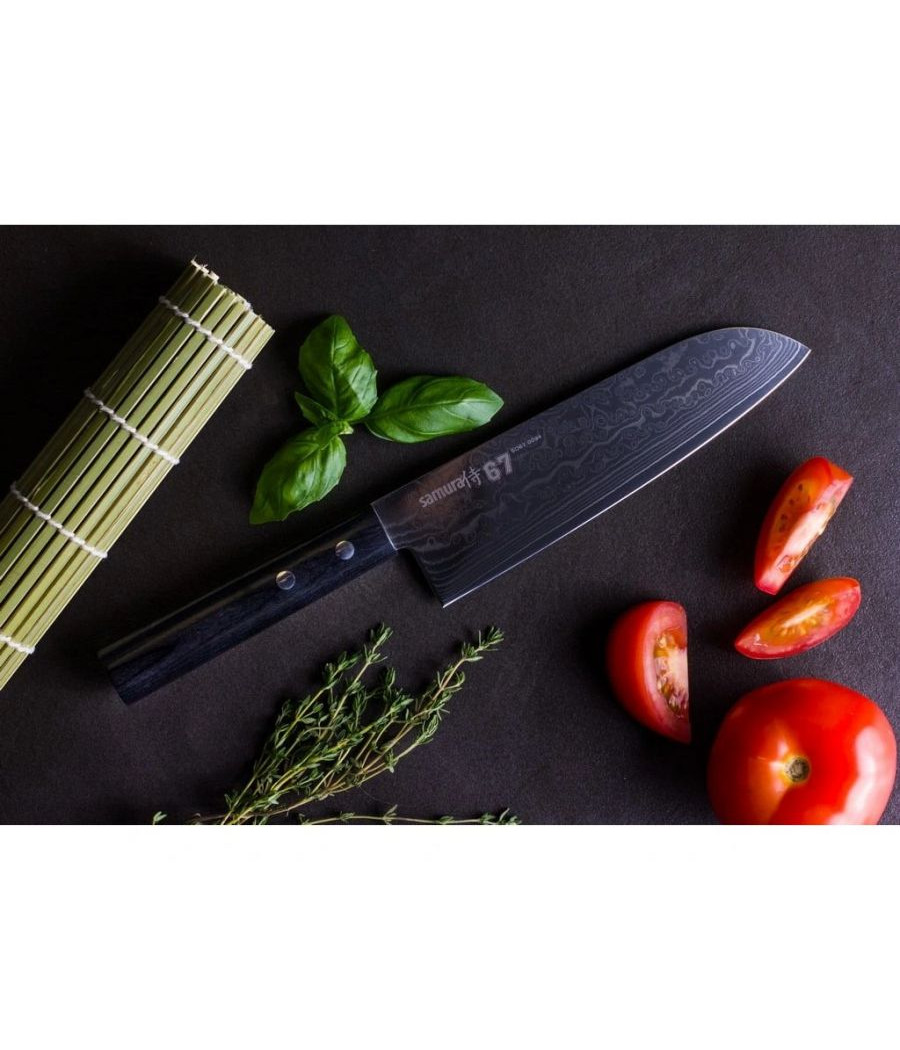 Kuchyňský nůž Samura Damascus 67 Santoku, 17,5 cm