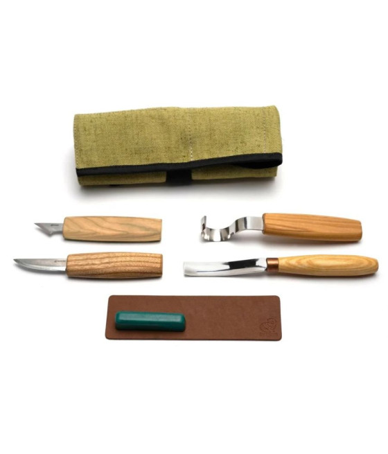 BeaverCraft sada řezbářských nožů na lžičky S49