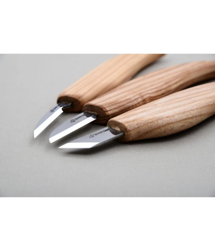 BeaverCraft sada řezbářských nožů S12 Starter Set 3 nože