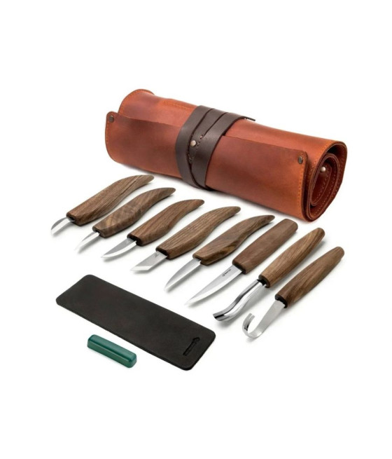 BeaverCraft sada řezbářských nožů S18X Ořech