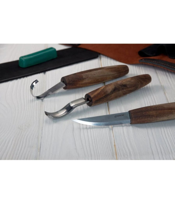 BeaverCraft sada řezbářských nožů na lžičky S14X Deluxe, 3 nože
