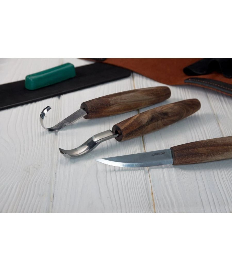 BeaverCraft sada řezbářských nožů na lžičky S14X Deluxe, 3 nože
