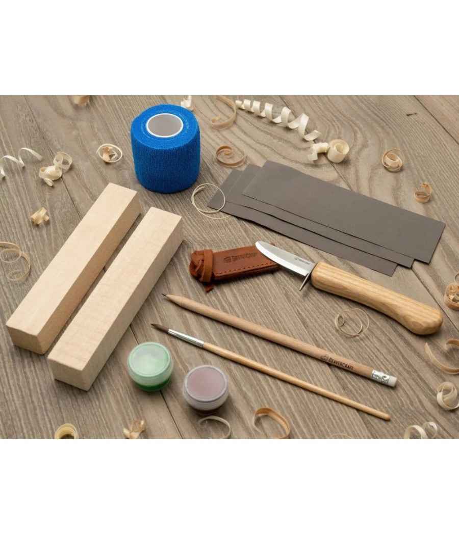 BeaverCraft řezbářská sada DIY08 pro začátečníky smrk