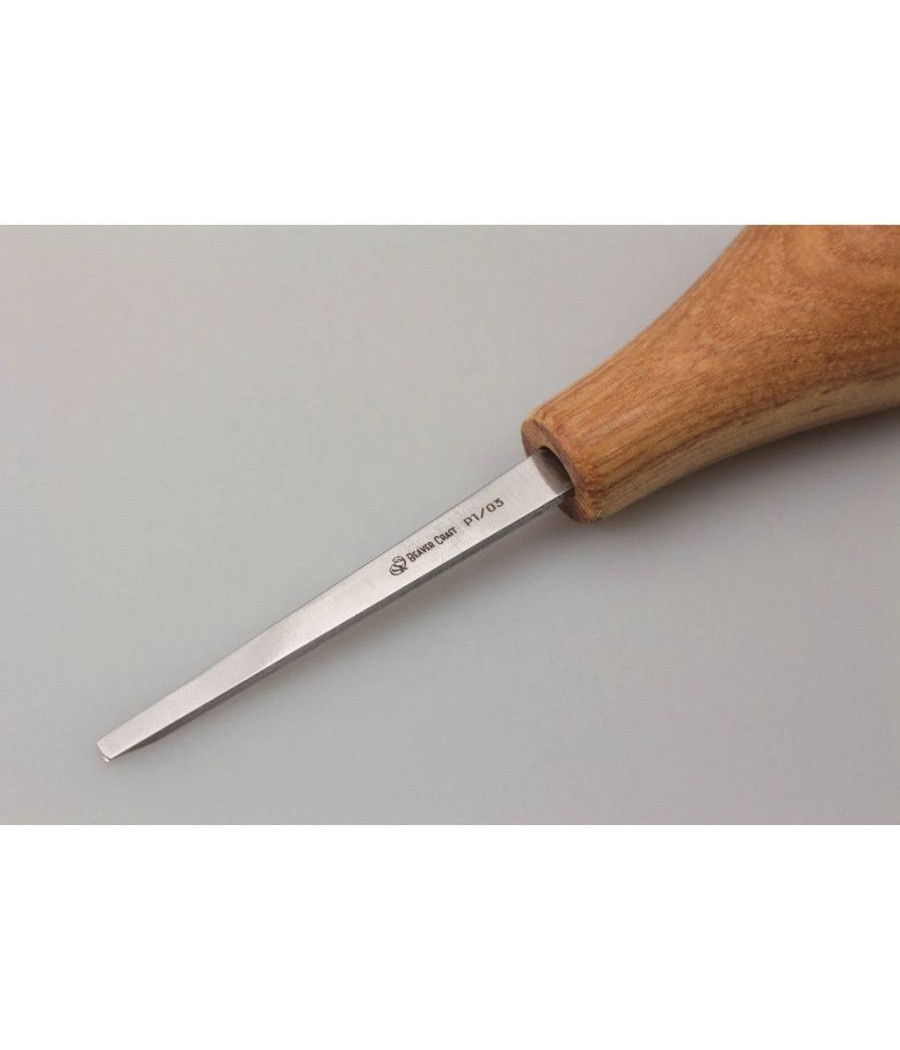 BeaverCraft rydlo P1/03 rovné - ploché, 3 mm