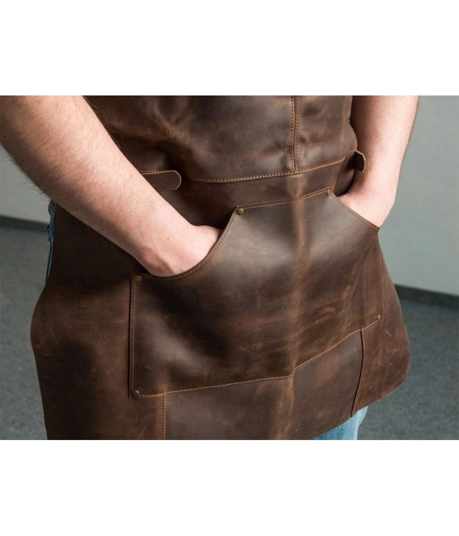 BeaverCraft kožená zástěra AP2X hnědá