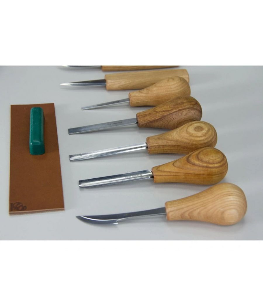 BeaverCraft řezbářské nářadí sada S52, 10 nožů + broušení a stojan