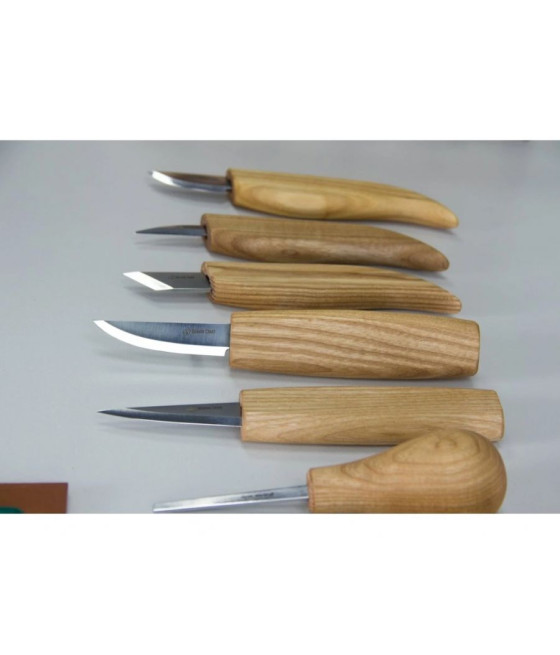 BeaverCraft řezbářské nářadí sada S52, 10 nožů + broušení a stojan