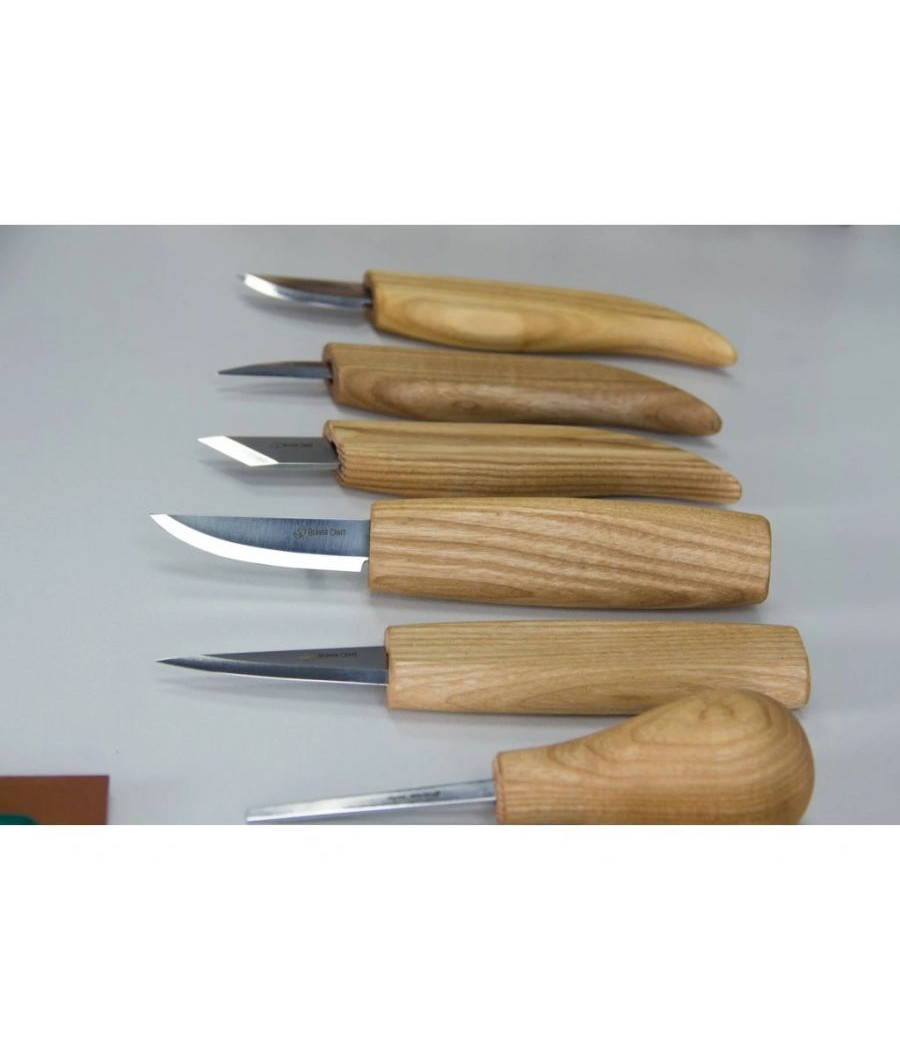 BeaverCraft řezbářské nářadí sada S52, 10 nožů + broušení a stojan