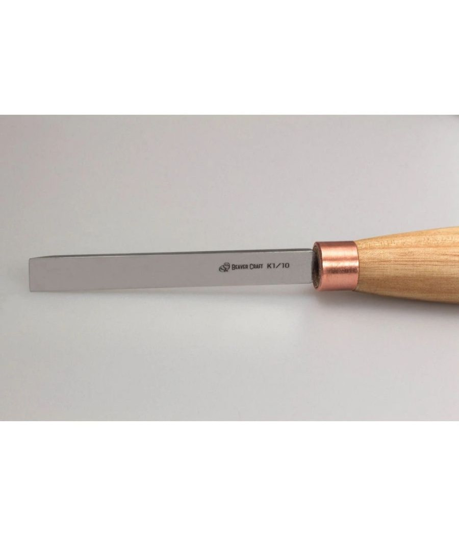 BeaverCraft rydlo K1/10 rovné - ploché s jednostranným výbrusem, 10 mm