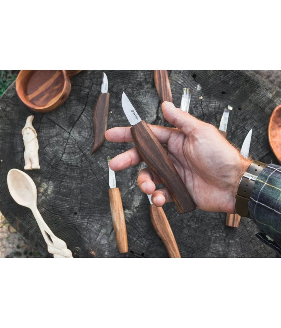 BeaverCraft sada řezbářských nožů S50X Ořech