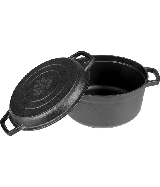 Litinový hrnec s pánví, 5 l + 1 l