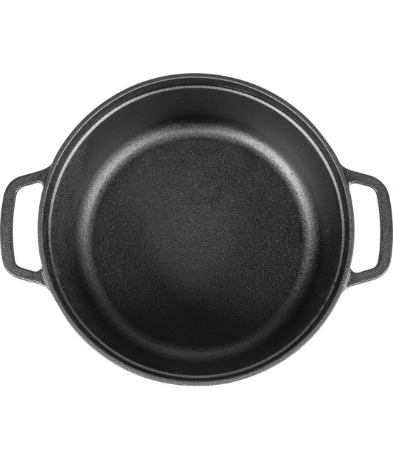 Litinový hrnec s pánví, 5 l + 1 l
