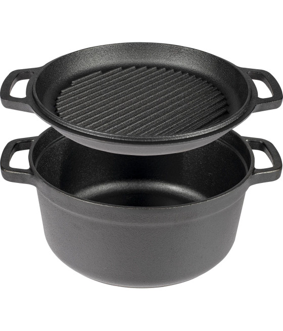 Litinový hrnec s pánví, 3,5 l