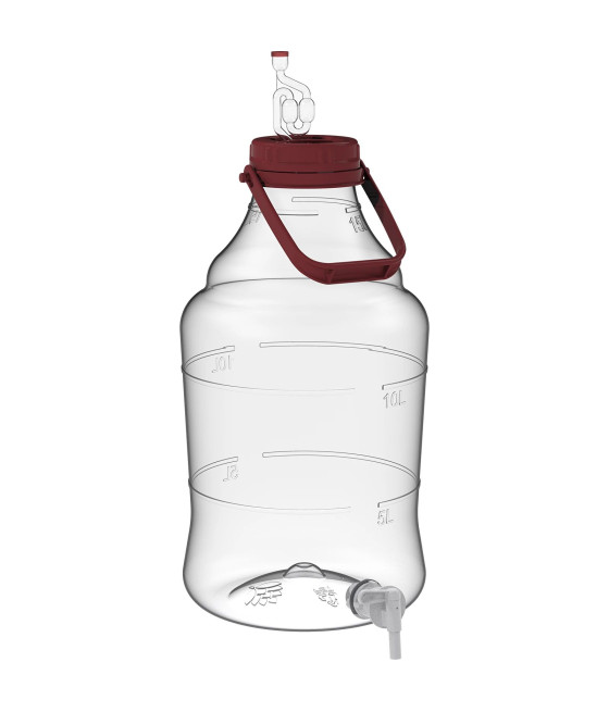 15 l demižón s rukojetí a kohoutkem