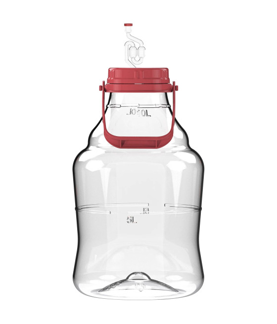 10 l demižón s rukojetí