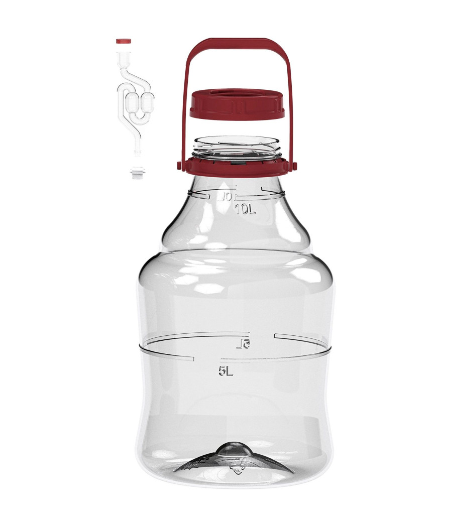 10 l demižón s rukojetí