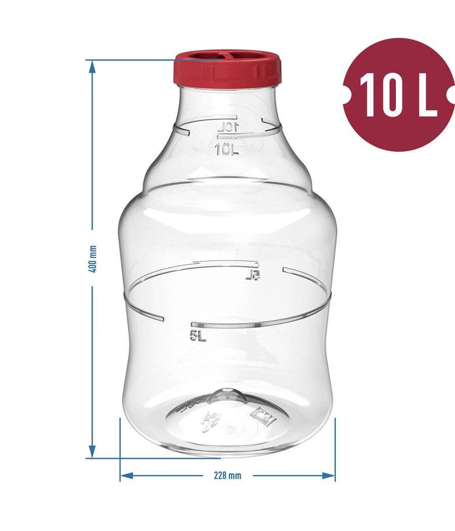10 l demižón s popruhy