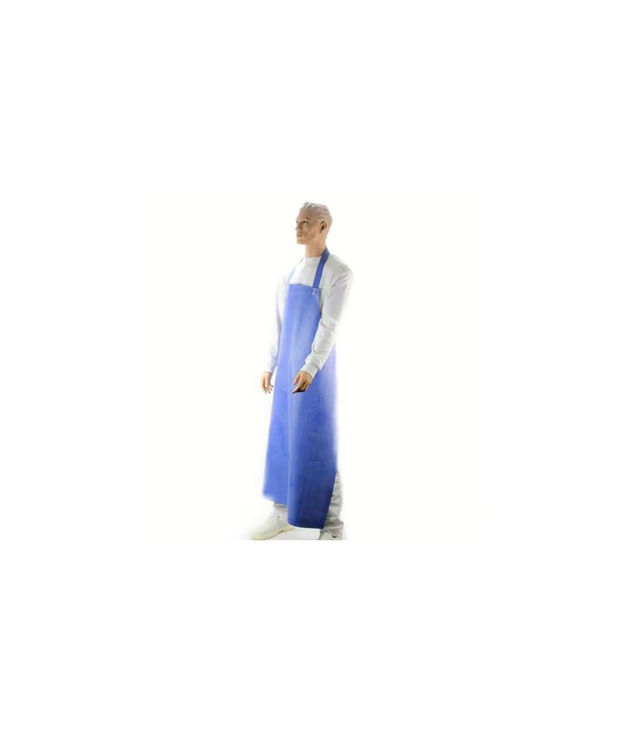 Gumová zástěra SUPERTEX s háčkem, modrá, 125 cm