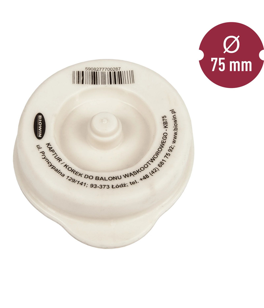 Kryt/krytka pro demižóny s úzkým hrdlem, průměr 75 mm