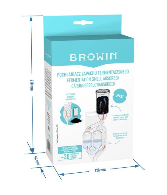 Browin absorbér zápachu fermentace s maxi trubicí a uhlíkem