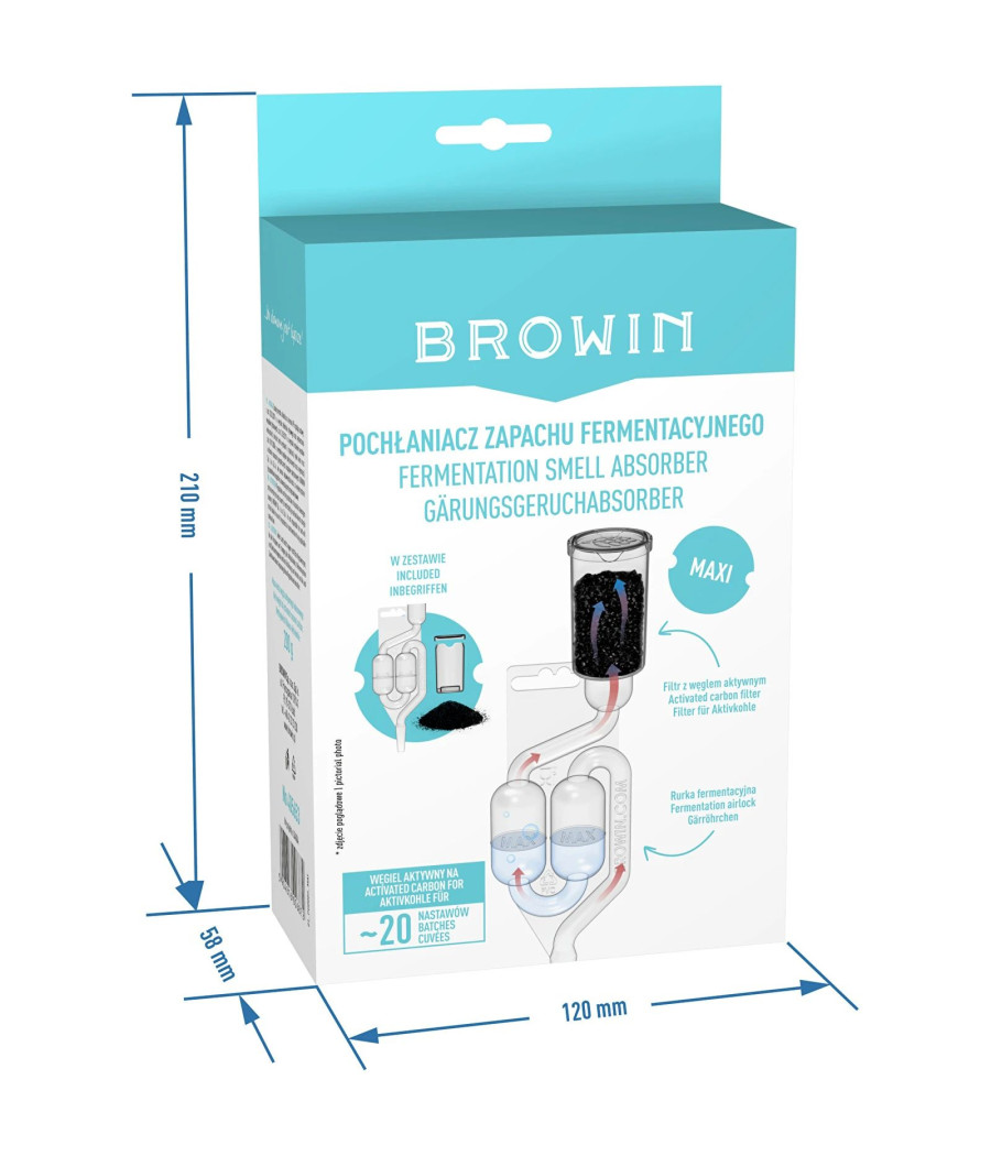 Browin absorbér zápachu fermentace s maxi trubicí a uhlíkem